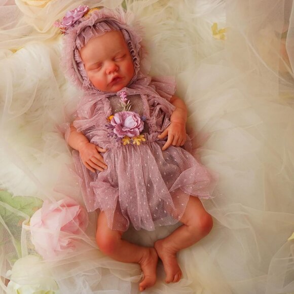 Other - 18 Inch Lifelike Full Silicone Body Dora-wheaten Newborn Girl Reborn Baby Doll